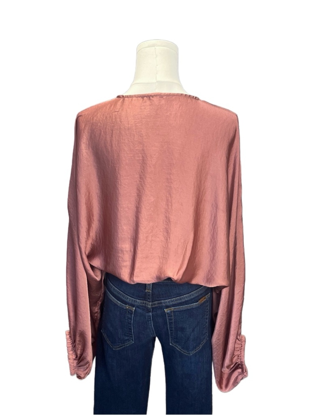 Free People Dusty Rose Wrap-Front Blouse Size XS - Picture 2 of 7